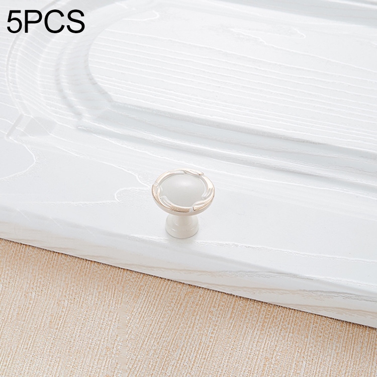 

5 PCS 6510 Single Hole Ivory Cabinet Wardrobe Handle