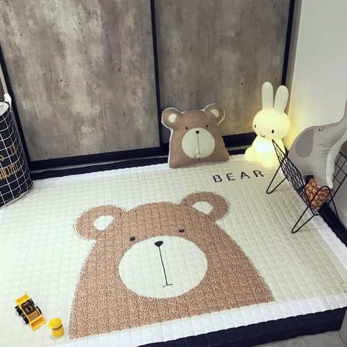 

Bear Pattern Rectangular Polyester Anti-skid Household Carpet Yoga Mat, Size: 195cm x 145cm