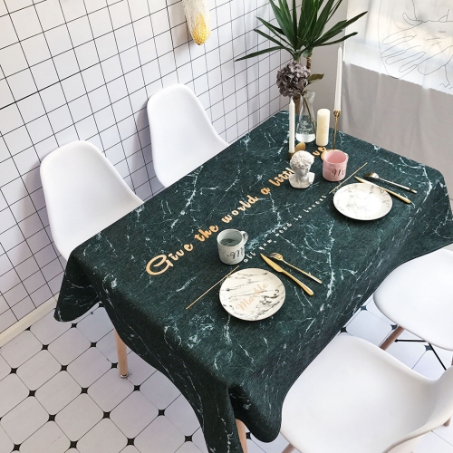 

Black Marble Pattern Waterproof Anti-scalding Cotton and Linen Table Cloth, Size: 140 x 140cm