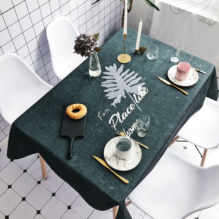 

Leaf Pattern Waterproof Anti-scalding Rectangle Cotton and Linen Table Cloth, Size: 140 x 100cm
