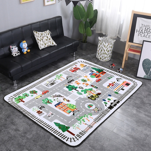 

Town Street Pattern Rectangular Polyester Anti-skid Household Carpet Yoga Mat, Size: 200cm x 150cm