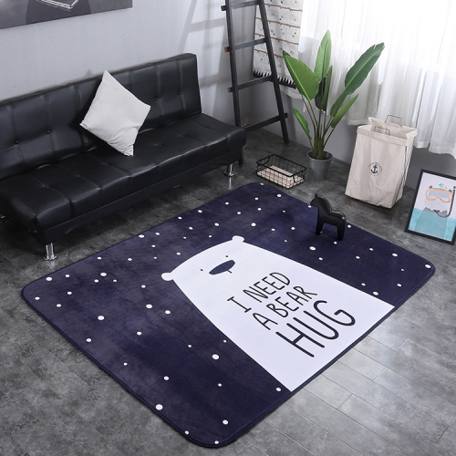 

Fat Bear Pattern Rectangular Polyester Anti-skid Household Carpet Yoga Mat, Size: 200cm x 150cm