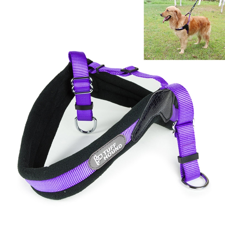 

1421A Adjustable Dog Harness Lead Leash Collar Belt, Adjustable Range: (44-51)+(47-55)cm,Size:S (Purple)