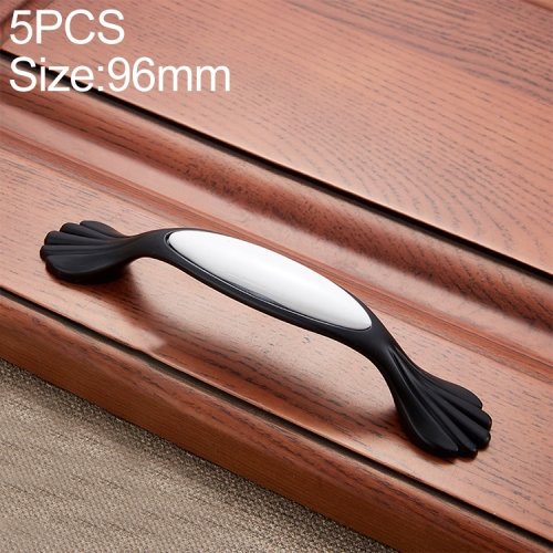 

5 PCS 5026_96 Matte Black White Zinc Alloy Ceramic Cyan Cabinet Drawer Handle