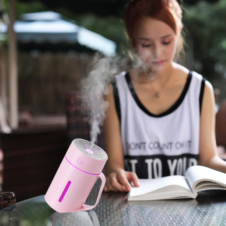 

ML-S2 Water Cup Shape Intelligent Mute LED Night Light Atomized Humidifier Air humidification Machine (Pink)
