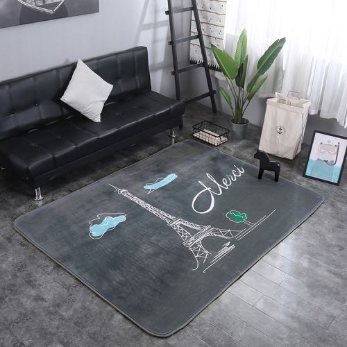 

Tower Pattern Rectangular Polyester Anti-skid Household Carpet Yoga Mat, Size: 200cm x 150cm