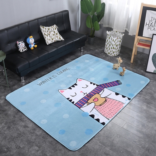 

Leisure Cat Pattern Rectangular Polyester Anti-skid Household Carpet Yoga Mat, Size: 200cm x 150cm