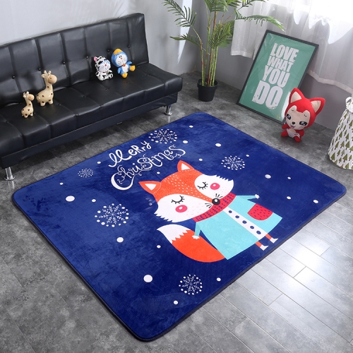 

Fox Pattern Rectangular Polyester Anti-skid Household Carpet Yoga Mat, Size: 200cm x 150cm