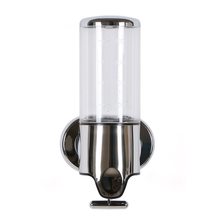 

Hotel Shower Manual Dispenser Wall Mounted Washing Liquid Shampoo Soap Bottle, Capacity: 500ml (Clear White)
