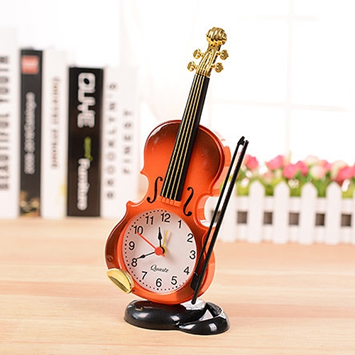 

Multi-functional Originality Violin Electronics Pointer Alarm Clock with Pen Holder (Red)