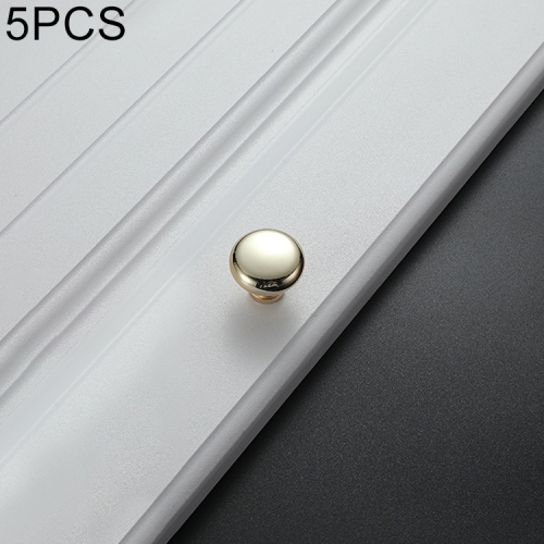 

5 PCS 4203 K Gold Single Hole Solid Zinc Alloy Round Handle for Cabinet Wardrobe Drawer Door