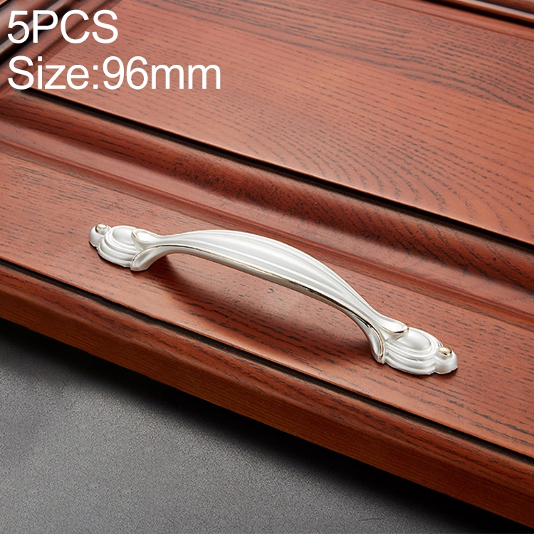 

5 PCS 6606-96 Gold + Silver Drawer Cabinet Door Single Hole Handle