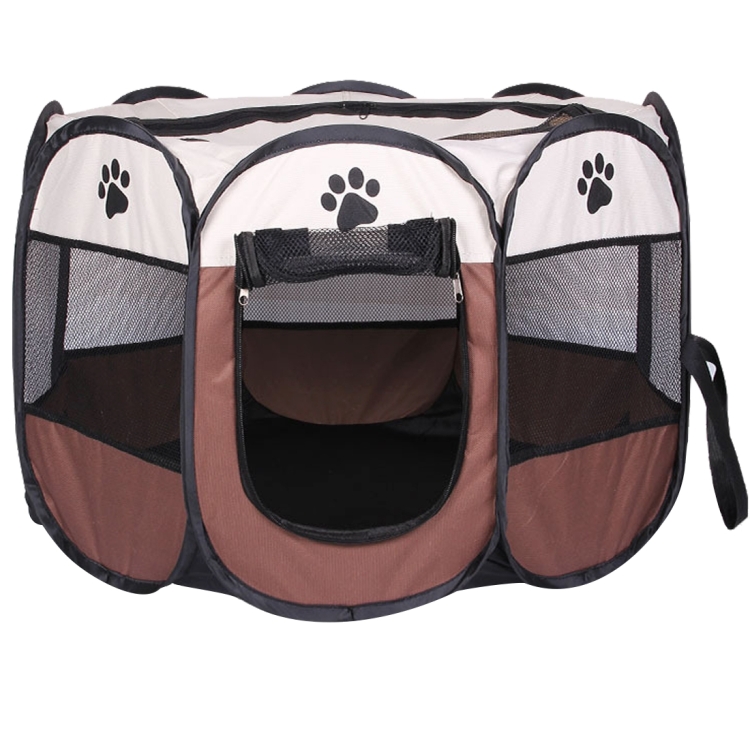 

Fashion Oxford Cloth Waterproof Dog Tent Foldable Octagonal Outdoor Pet Fence, S, Size: 73 x 73 x 43cm(Coffee)