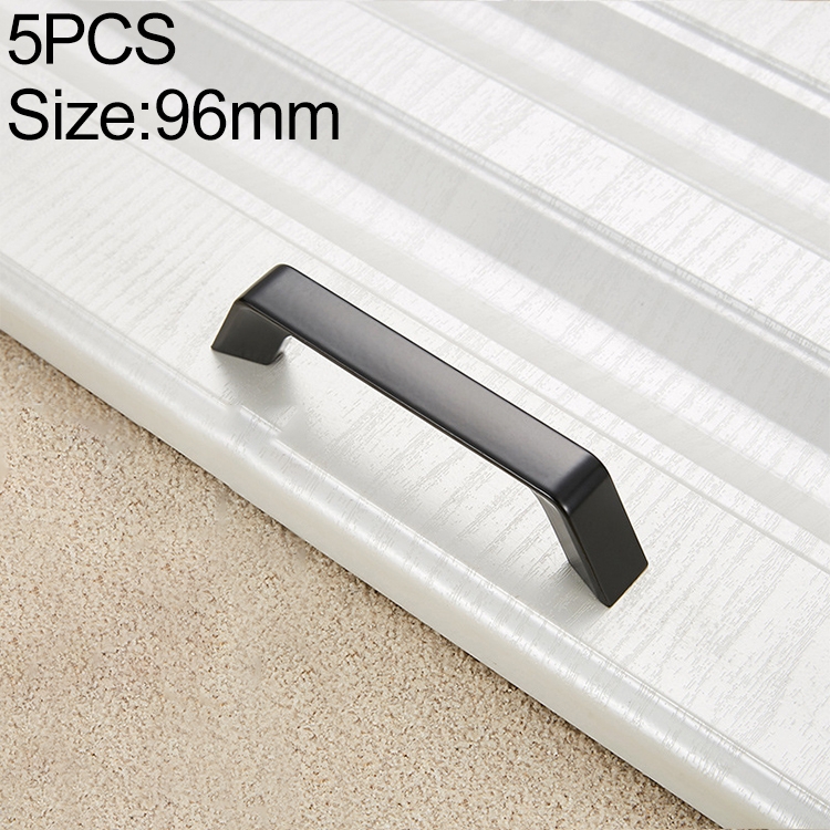 

5 PCS 9009_96 Simple Black Drawer Cabinet Handle