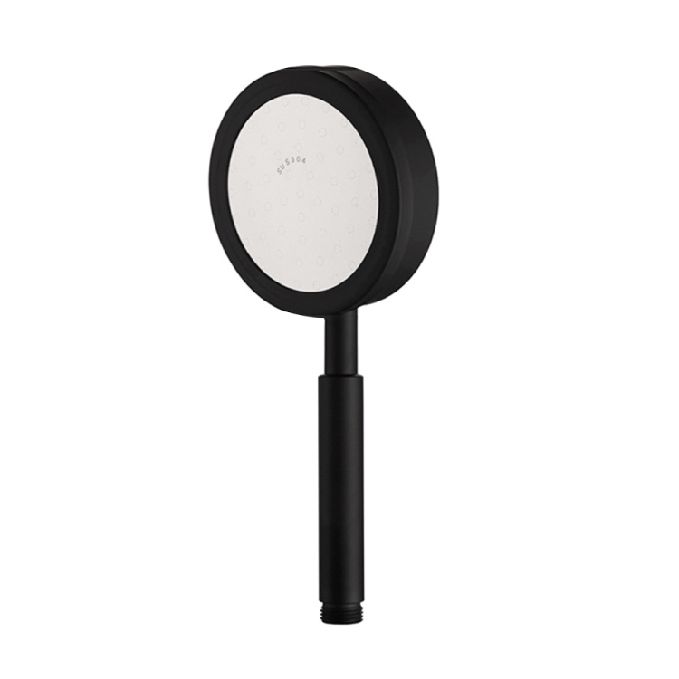 

Removable and Washable 304 Stainless Steel Round Pressurized Handheld Shower Head, Size: 117mm(Black)