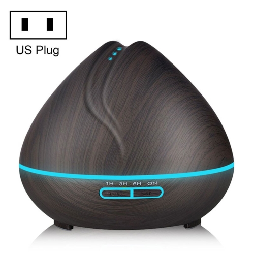 

Peach Shape Wood Grain Remote Control Ultrasonic Humidifier Aromatherapy Machine with LED Lights, Capacity: 400mL, US Plug (Dark Wood Color)