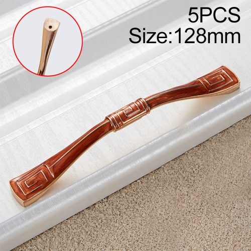 

5 PCS 6056-128 Amber Drawer Cabinet Door European Style Solid Handle (Red)