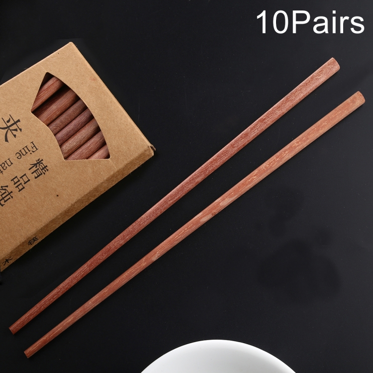 

10 Pairs Natural Red Sandal Wood Non-slip Chopsticks