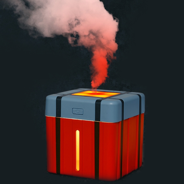 

ML-KT 1.5W DC 5V Airdrop Box Shape Mini USB Ultrasonic Household Office Desktop Humidifier(Red)