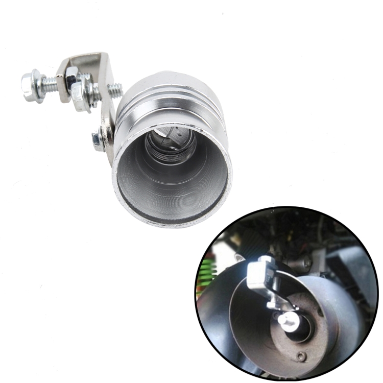 

Universal Aluminum Turbo Sound Exhaust Muffler Pipe Whistle Car Simulator Whistler, Size: L