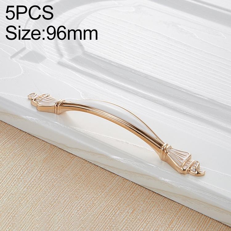 

5 PCS 6543-96K Gold Porcelain White Modern Shoe Cabinet Wine Cabinet Handle