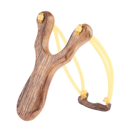 

Outdoor Shooting Wenge Solid Wood Slingshot, Size: 149 x 93 x 20mm, Color Random Delivery