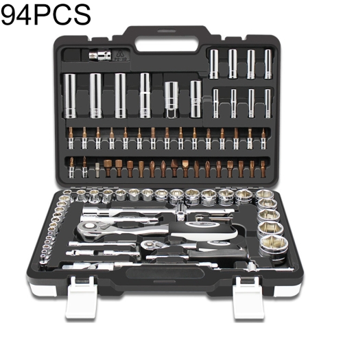 

94 PCS Ratchet Wrench Set Car Repair Combination Hardware Toolbox