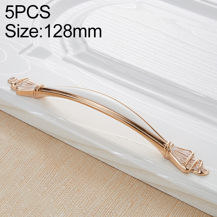 

5 PCS 6543-128K Gold Porcelain White Modern Shoe Cabinet Wine Cabinet Handle