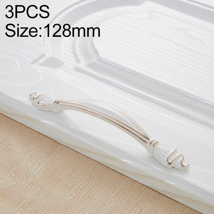 

3 PCS 6543-128 Fuji White Modern Shoe Cabinet Wine Cabinet Handle