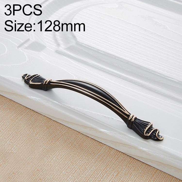

3 PCS 6543-128 Fuji Black Modern Shoe Cabinet Wine Cabinet Handle