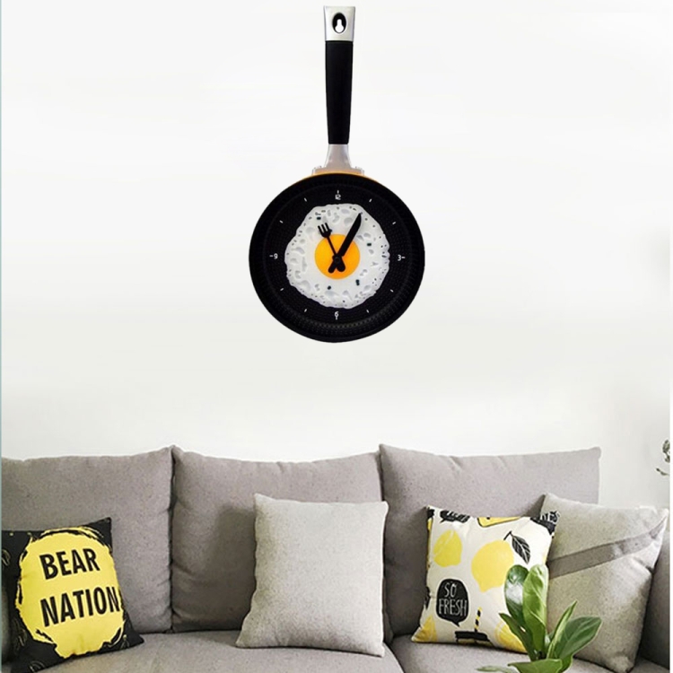 

Fried Egg Pan Shape Creative Living Room Decorative Wall Clock (Orange)