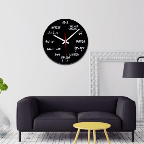 

Creative Acrylic Living Room Decorative Mathematical Formula Wall Clock