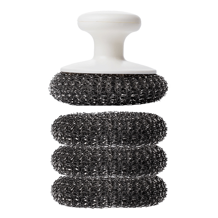 

Original Xiaomi Jotun Judy PP Handle Stainless Steel Ball Cleaning Brush Washing Pot Brush Kitchen Tool Kit with 3PCS Replacement Brush Head