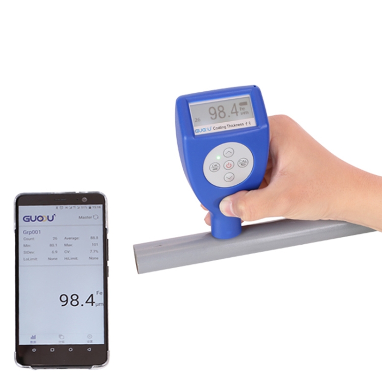 

Guoou GTS8102 Mini Digital Bluetooth Coating Thickness Gauge Iron and Aluminum Dual-purpose Car Paint Film Instrument Surface Detector