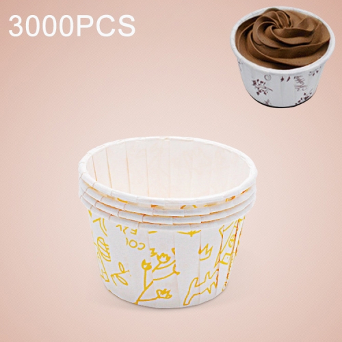 

3000 PCS Flower Pattern Round Lamination Cake Cup Muffin Cases Chocolate Cupcake Liner Baking Cup, Size: 5 x 3.8 x 3cm (Yellow)