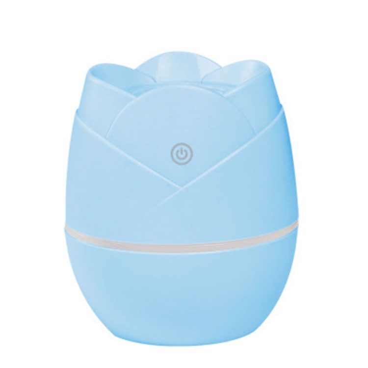 

Rose Humidifier USB Mini Desktop Office Air Purifier with Night Light, Capacity: 50mL (Blue)