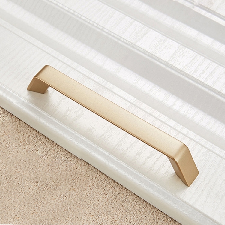 

2 PCS 9009-128 Modern Simple Cabinet Door Handle Drawer Wardrobe Zinc Alloy Handle(Gold)