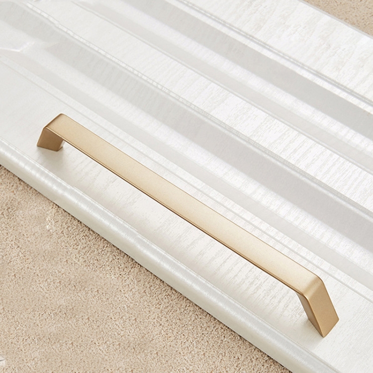 

2 PCS 9009-192 Modern Simple Cabinet Door Handle Drawer Wardrobe Zinc Alloy Handle(Gold)