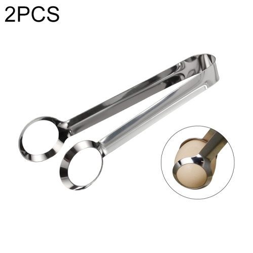 

2 PCS Multifunctional Stainless Steel Tweezers Egg Cooking Pliers Kitchen Supplies