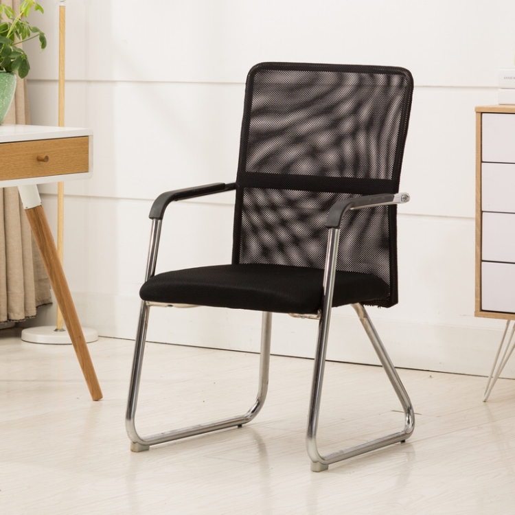 

QZ-6 Home Leisure Computer Chair Office Staff Conference Chair Black Frame Fixed Chair(Black)
