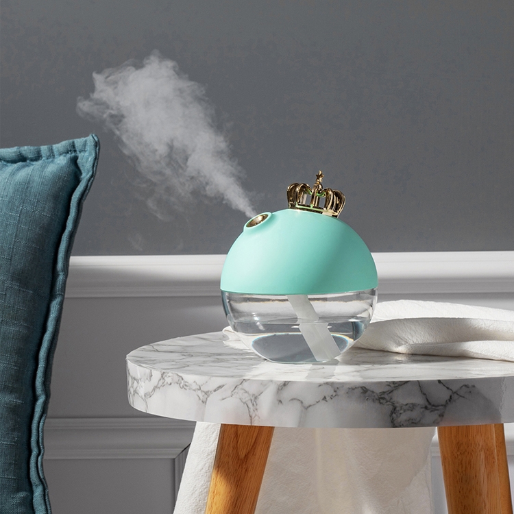 

Large Capacity 320ml Crown LED Humidifier, Battery Version(Green)