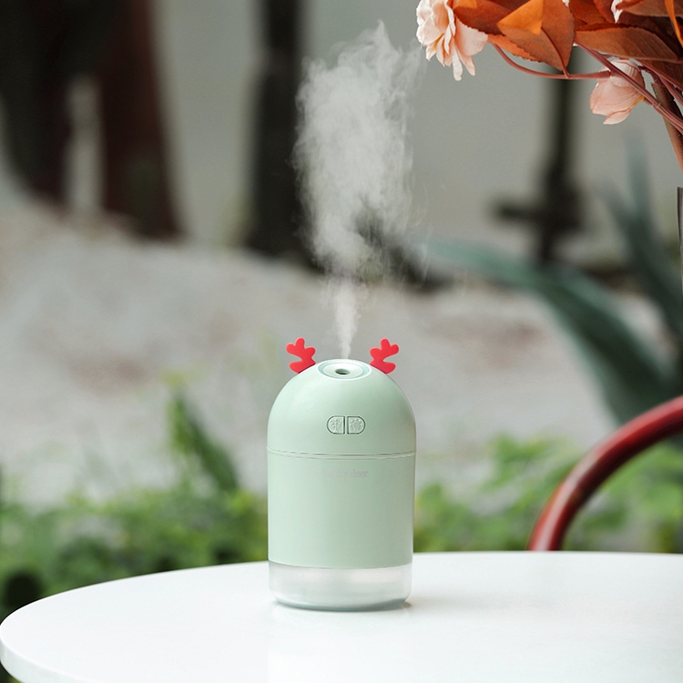 

Lucky Deer Shape Large Capacity 400ml LED Humidifier (Green)