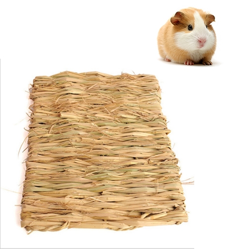 Sunsky Pet Natural Hand Made Woven Straw Mat Rabbit Guinea Pig