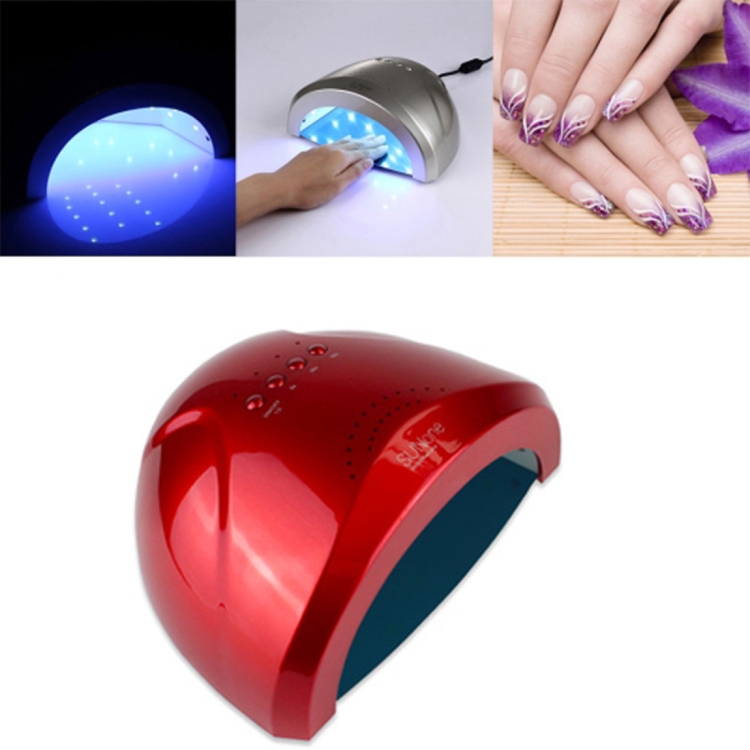 

SUNone 24W / 48W UV LED Nail Lamp Fingernail Gel Curing Dryer with Infrared Sensor & Time Setting (Red)