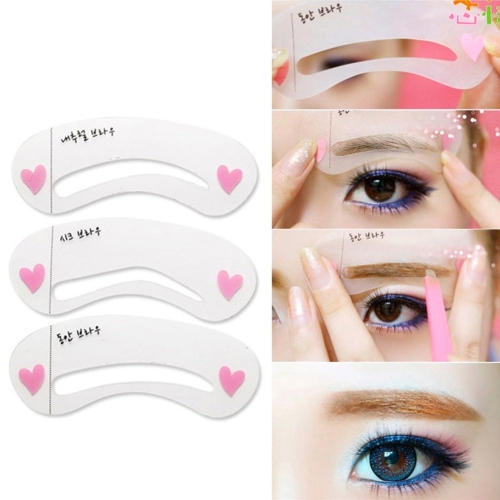 

3 in 1 Eyebrow Stencil Shape Template Tools