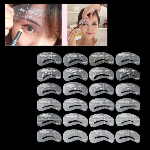 

24 in 1 Eyebrow Stencil Shape Template Tools