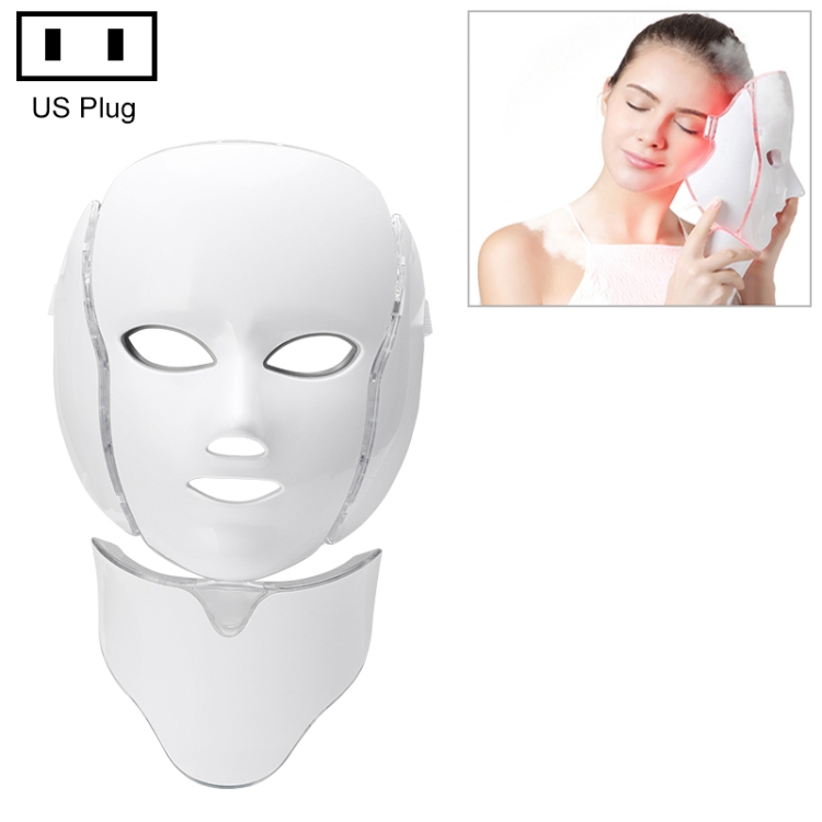 

7 Color LED Facial Mask Photon Mask Skin Rejuvenation Face Beauty Machine, US Plug