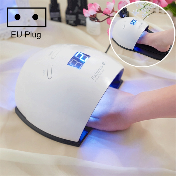 

48W UV LED Phototherapy Machine Smart Sensor Nail Lamp for Hands and Feet 30 Lamp Beads Automatic Three-speed Timing (EU Plug)