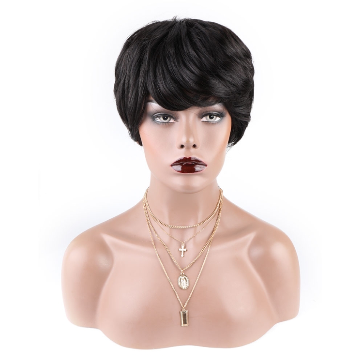 

Toocci Ladies Short Hair Wig Black Natural Wig Hair