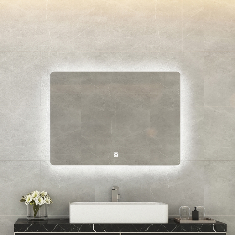 

[US Warehouse] 68W Wall-mounted Square Plane Mirror Bathroom Vanity Mirror with Defogger & LED Light, Size: 36 x 28 x 1.2 inch